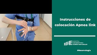 Instrucciones de colocación Apnea link   Neumología Clínico San Cecilio [upl. by Allys]