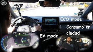 Toyota Corolla Hybrid Feel 2019 Consumo ciudad  Test Drive  EVECO mode  125H [upl. by Aisyle]