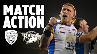 Match Action Leigh Leopards vs Leeds Rhinos [upl. by Delcine]