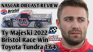 NASCAR Diecast Review ep646 Ty Majeski 2022 Bristol Race Win Toyota Tundra 164 [upl. by Wolford361]