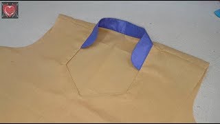 Half Collar Neck Cutting and Stitching in Easy Way [upl. by Teodora544]