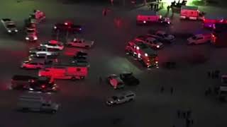 Emergency vehicles gather after Shell Pemex chemical release [upl. by Anavoig146]