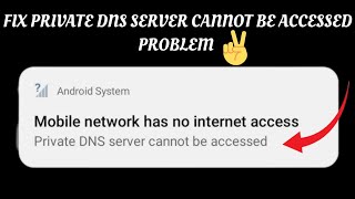 Fix Private DNS Server Cannot Be Accessed Problem  TECH SOLUTIONS BAR [upl. by Laitselec]