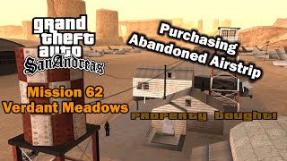 Purchasing Verdant Meadows Airstrip  GTA SA Mission 62 [upl. by Yajeet]