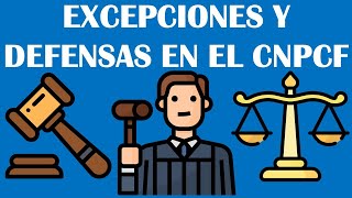 EXCEPCIONES Y DEFENSAS DEL DEMANDADO  CÓDIGO NACIONAL DE PROCEDIMIENTOS CIVILES Y FAMILIARES [upl. by Enoryt679]