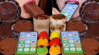 ASMR MOST POPULAR FOODS CHOCOLATE SMARTPHONES BUBBLY ICE CREAM BOMB FRUIT MARZIPAN MAGNUM BAR [upl. by Wane811]