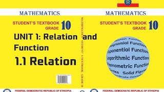 Grade 10 Maths unit 1 Relation and Function part 1 Amharic New Curriculum ethioacademics [upl. by Cirdek324]