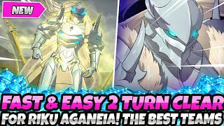 FASTEST amp EASIEST 2 TURN RIKU AGANEIA GUIDE BEST FARMING TEAMS 7DS Grand Cross Overlord Collab [upl. by Harlow]