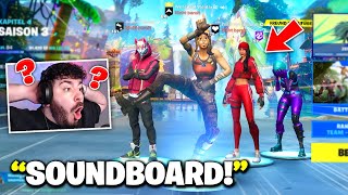 Ich TROLLE MOBBER mit SOUNDBOARD als NO SKIN doch dann  Fortnite [upl. by Annehs]