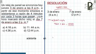 ATRASOS Y ADELANTOS  RETO   Razonamiento Matemático [upl. by Adnalra]