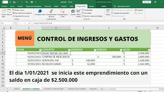 💰 Cómo llevar control de INGRESOS y GASTOS en Excel  Fácil y Rápido [upl. by Annoiek]