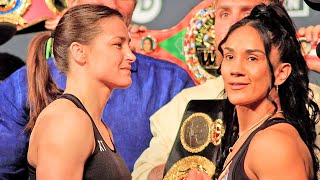 KATIE TAYLOR REFUSES TO BREAK STARE DOWN WITH AMANDA SERRANO FULL TAYLOR SERRANO WEIGH IN [upl. by Imer341]