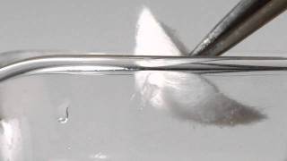 Superhydrophobic aerogel mat in water [upl. by Eesyak]