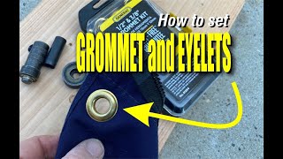 DIY How to Set Grommets and Eyelets Easily  Grommet Kit Tutorial [upl. by Vadim6]