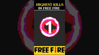 TOP 3 HIGHEST KILLS 😱 IN FREE FIRE trending freefire shorts [upl. by Salli]