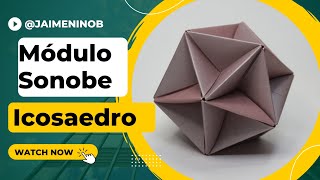 Como mejorar la clase de matemáticas con origami  Poliedros icosaedro  Como construir un icosaedro [upl. by Montano820]