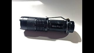 SOLARAY MINIPRO 1 300 Lumens Tactical LED Flashlight Unboxing amp Review [upl. by Purse]