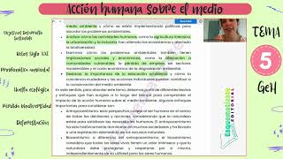 ¿Qué impacto tiene la acción humana sobre el medio Tema 5 GeH [upl. by Ellehcsor381]