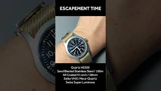 Escapement Time Khaki Field Quartz shortsvideo 메카쿼츠 탈출시간 카키필드오마주 [upl. by Betsey975]