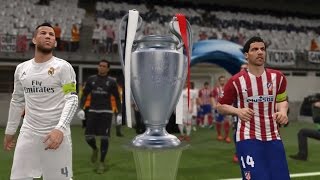 PES 2016 UEFA Champions League Final Atletico Madrid vs Real Madrid Gameplay [upl. by Llednol208]