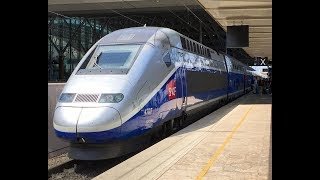 High speed Train TGV InOuiThalys Eurostar OUIGO in France [upl. by Salkin]