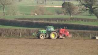 Drilling for Grain Cereals John Deere Tractor [upl. by Selemas344]