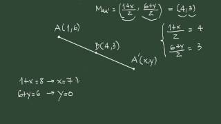 3 Geometría analítica 3 simétrico de un punto respecto a otro [upl. by Paucker68]