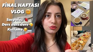 Final Haftası Vlog🤯 Akademik kadına bravo 🤡 Kutlama🧚🏻‍♀️ Vize sonuçları 📋 Derste Özet Yaptım🥹 [upl. by Ammon]