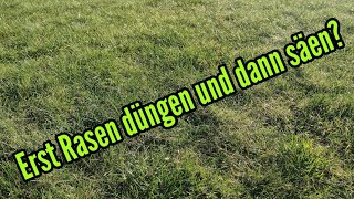 Rasen erst säen dann düngen Wie ist die Reihenfolge [upl. by Noek]