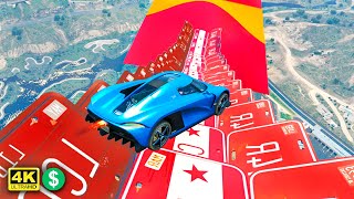 GTA 5 MEGA RAMP ▸ NO COPYRIGHT GAMEPLAY  4K 60FPS  587  GTA Gameplay for TikTok amp YouTube [upl. by Petula679]