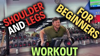 shoulder and Legs workout at gym for beginners  Strength Training  Joshua Clay [upl. by Ocirred442]