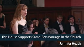 Jennifer Heath  Christianity SHOULD allow gay marriage  18  Oxford Union [upl. by Ariaek]