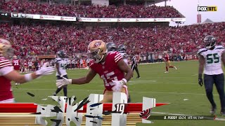 Purdys TD pass to Jennings restores 49ers lead vs Seahawks [upl. by Llij975]