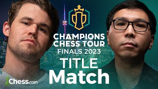 TITLE MATCH Magnus v Wesley Wesley Must Win on Demand Champions Chess Tour Finals 2023 Set 2 [upl. by Salkin]