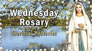 TODAY HOLY ROSARY Wednesday 🙏 Glorious Mysteries Rosary Fall Tree by the Lake [upl. by Nhguaval]