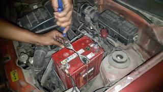 maruti suzuki alto exide battery installation [upl. by Pernick]