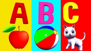 A for Apple B for ball Popular Song  learning video  education videos  Cartoon Videos [upl. by Ahsinav288]