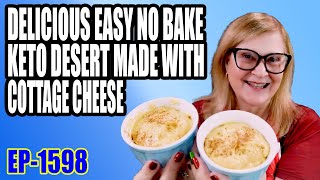 DELICIOUS EASY NO BAKE KETO DESERT MADE WITH COTTAGE CHEESE ketoweightloss ketopumpkincheesecake [upl. by Kelley]