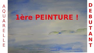 COMMENT PEINDRE SA 1ère AQUARELLE  TUTO PAS A PAS [upl. by Asiul]