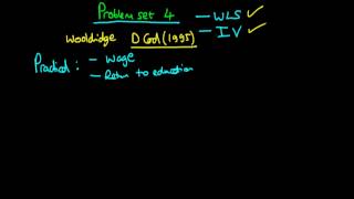 Problem set 4  the return to education  WLS and IV estimators [upl. by Rosemonde]