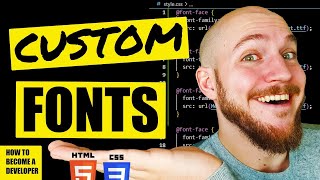 How to add custom fonts to your website HTML and CSS [upl. by Dalenna]