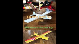 Painting RC foam planes with an airbrush [upl. by Dominica]