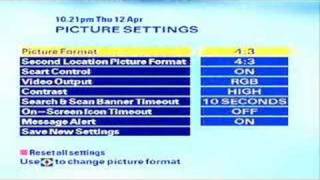 Applying 169 widescreen settings on Sky Digital [upl. by Yelir]