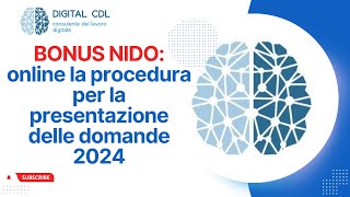 Bonus nido online la procedura per la presentazione delle domande 2024 [upl. by Gundry]