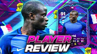 91 FLASHBACK KANTE SBC PLAYER REVIEW  FC 24 Ultimate Team [upl. by Idnerb310]