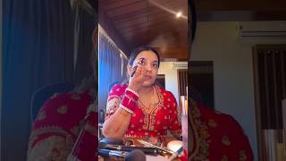 Apni shadi ka makeup karte huwe bride uttrakhand wedding bride bridalmakeover bollywood shorts [upl. by Lajet61]