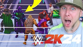 WWE 2K24 we just done a FIRST BLOOD ELIMINATION Match with MARVEL VILLAINS [upl. by Hercule585]