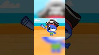 Baby Shark Pirate Team 🏴‍☠️ Poo Poo Song 🎵 💩 shorts babyshark babyshorts cartoon animation [upl. by Teragramyram419]