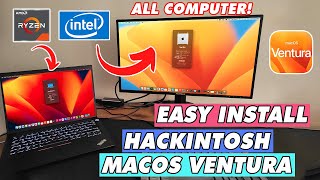 How to Install Hackintosh MacOS Ventura on Any Computer and Laptop AMDIntel [upl. by Cacilia]