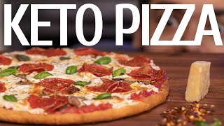 Keto Pizza Crust Almond Flour In 15 Minutes [upl. by Thorin]